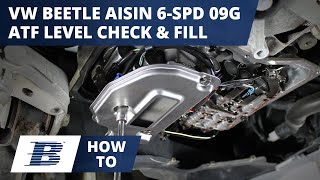 How To Check and Fill VW Beetle Transmission Fluid aka Beetle ATF Level Aisin 6 Speed 09G [upl. by Yttiy]