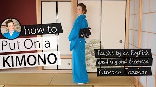 How to Put On a Kimono by Yourself  Taught by a Licensed Kimono Teacher [upl. by Htenywg681]