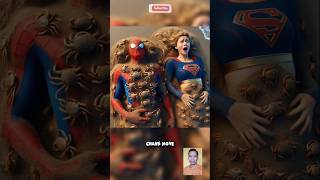 spiderman with a herd of crabs💥spiderman vs supergirl edit marvel dc shorts avengers [upl. by Akihsat]