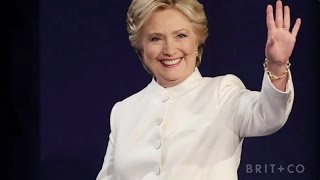 This Is the Secret Meaning Behind Hillarys White Pantsuit [upl. by Gorski556]