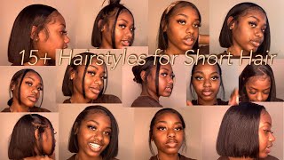 Hairstyles for Straight Short Hair l Tiana Shannell [upl. by Yrallih]