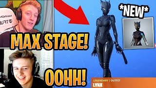 Streamers Get amp React to New MAX STAGE Black Lynx Outfit  Fortnite Best and Funny Moments [upl. by Matthaus]