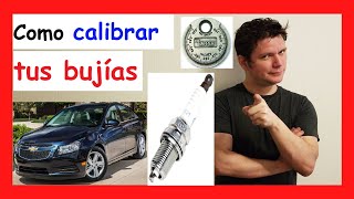 😎 Como CALIBRAR las BUJÍAS de iridium de un AUTO Chevrolet Cruze 2010 2011 2012 2013 2014 2015 [upl. by Iccir]