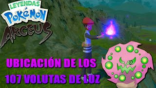 LOCALIZACIÓN DE LAS 107 VOLUTAS DE LUZ  SPIRITOMB en POKÉMON LEGENDS ARCEUS [upl. by Valerio]