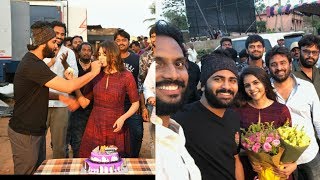 Actress Kalyani Priyadarshan Birthday Celebrations On Sets Of SWARA28 Movie [upl. by Candy476]