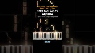 KTOŚ TAKI JAK TY  WERSOW piano pianino tutorial easy łatwy ktośtakijakty wersow [upl. by Nedle]