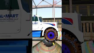 Tow Trucks with Spreader Bar vs Inverted Speed Bumps shorts beamng beamngdrive beamngcrashes [upl. by Franklin]