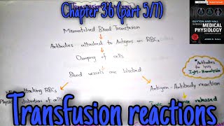 Transfusion reactions  chapter 36 part 57 Guyton and Hall text book of physiology [upl. by Marsiella]