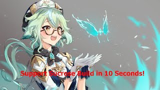 Support Sucrose Build in 10 Seconds DPS Build in description  Genshin Impact shorts [upl. by Willett]