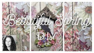 Spring Thrift Flip  IOD Transfers  Fusion Paint  Birdhouse Decor [upl. by Marga]