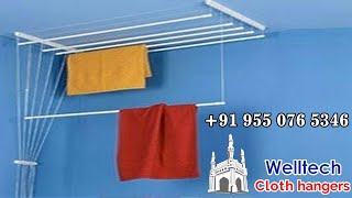 Welltech Pulley System Cloth Hanger Drying Roof Hanger Ceiling Hanger Wet cloth Hanger Hyderabad [upl. by Ambrosia544]