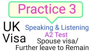 GESE grade 3 A2 Speaking and Listening  Trinity College Practice 3  Uk Spouse visa 2019 [upl. by Meraree971]