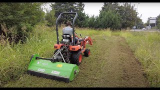 KUBOTA BX 2350 con TRINCIA PERUZZO [upl. by Hagi770]