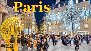 Paris France🇫🇷  4K Paris Christmas Walk 2024  Christmas Lights 2024  Paris 4K  A Walk In Paris [upl. by Creath]