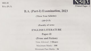 English Literature  अंग्रेजी साहित्य  BA 1st Year 2023 Paper2 Exam English Literature 1st Year [upl. by Biron]