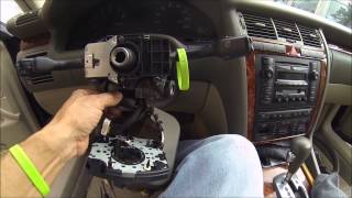 HOW TO REMOVE STEERING WHEEL REPLACE HEAD LIGHT SWITCH 2000 AUDI A8 [upl. by Juliano159]