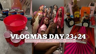 VLOGMAS DAY 2324  GRWM  FRIENDSMAS GIRLS NIGHT MAKING TREATS 🍃 [upl. by Lazes931]