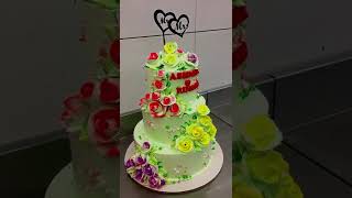 Three tier wedding cake cake howtomakedollcake cakedesignanniversarycakewedding howtomake [upl. by Sirtaeb978]