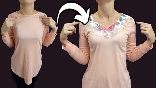 Sewing technique how to upsize the neck size on blouse [upl. by Brockwell986]