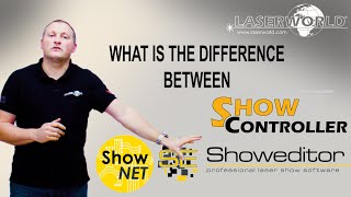 The difference between ShowNET Showeditor and Showcontroller  explanation video  Laserworld [upl. by Anilos314]