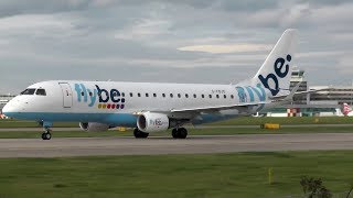 Flybe Embraer 175 GFBJD Takeoff at Manchester Airport [upl. by Yoshiko]