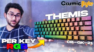 Cheapest PerKey RGB 60 Mechanical Gaming Keyboard  Cosmic Byte Themis  CBGK21 [upl. by Nyraa]