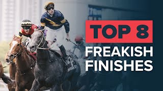 Wildest Horse Race Finishes  Top 8 Featuring Chautauqua Mine That Bird Pakistan Star amp Zenyatta [upl. by Marston]