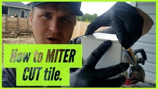 How to MITER CUT tile like a PRO [upl. by Eladnar]