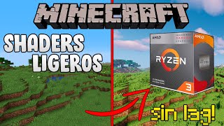 MINECRAFT SHADERS en RYZEN 3 3200G 👍  Probando Shaders ligeros Los correrá 😵 [upl. by Einaej]