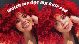 I Dyed My Natural Hair Red  SimplyShumba [upl. by Moclam341]