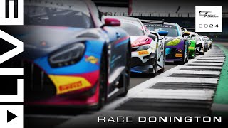 LIVE  Race  Donington Park  2024 British GT [upl. by Stearn]