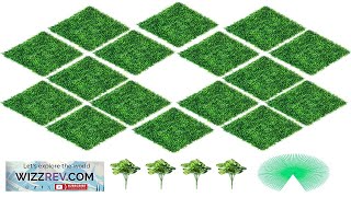 VEVOR Artificial Boxwood Panels 16 PCS 20quotx20quot Boxwood Hedge Wall Panels PE Review [upl. by Susumu]