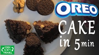 OREO CAKE  5 Min Microwave Oreo Cake  EGGLESS CAKE RECIPE  Easy recipe for lock down [upl. by Akienom]