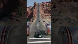 Mix Cars vs Bollards BeamNG Drive shorts beamngdrive shortvideo [upl. by Hgielar]