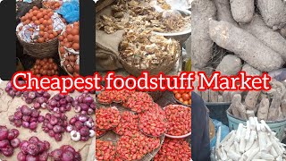 Cheapest foodstuffs Market in Nigeria food market viralvideo support [upl. by Eillor]