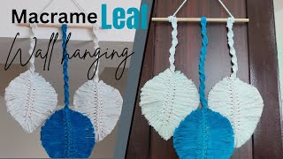 Macrame leaf hanging macrame thread leaf art home decordaily art artbyvincy [upl. by Junette878]