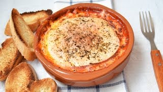 Queso Provolone con Tomate al Horno  Recetas de aperitivo fáciles [upl. by Garrik]