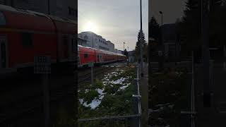 IRE3 mit BR 245 037 der Deutsche Bahn am Bahnübergang Bad Säckingen trainspotting shorts yt [upl. by Leiru]