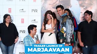 Sidharth Malhotra Riteish Deshmukh at trailer launch of Marjaavaan [upl. by Elkcim382]