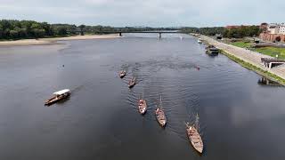 Toruń Raftsmen  Toruńscy Flisacy  DJI Air 3 drone footage 4K [upl. by Krueger]