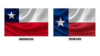 How Different Are The Flags of Chile and Texas [upl. by Ahouh141]