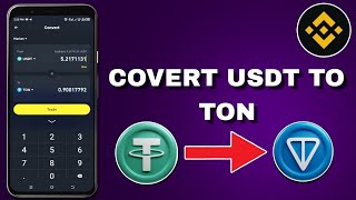 How To Convert USDT To TON on Binance Exchange [upl. by Azne]