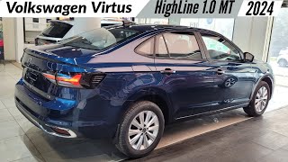 GERMAN🇩🇪SEDAN  New Volkswagen Virtus 2024  Highline 10 Tsi Mt  Lava Blue  Virtus Highline 2024 [upl. by Acenes729]