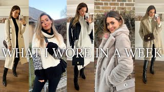 WHAT I WORE IN A WEEK  COSY WINTER OUTFITS  MODEL MOUTH [upl. by Kreegar]