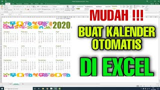 Cara membuat Kalender di Excel secara Otomatis [upl. by Atinod474]