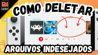 COMO LIBERAR ESPAÃ‡O NO SWITCH  DELETANDO ARQUIVOS NO NINTENDO SWITCH  APAGANDO JOGOS CORROMPIDOS [upl. by Torin]