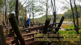 Hiking and exploring in Muskegon Michigan [upl. by Vary240]