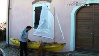 folding sailing rig for kayak by sevenbrain [upl. by Nayarb]