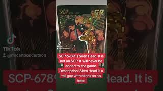 SCP6789 siren head scpfundation scp scptcg mrcartoon cards tradingcards [upl. by Tutankhamen]