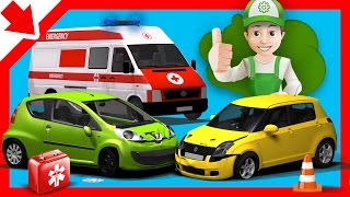 Rettungswagen für Kleinkinder Trickfilm Unfall auto deutsch Fur Kinder Autos kinderfilme deutsch [upl. by Desta]